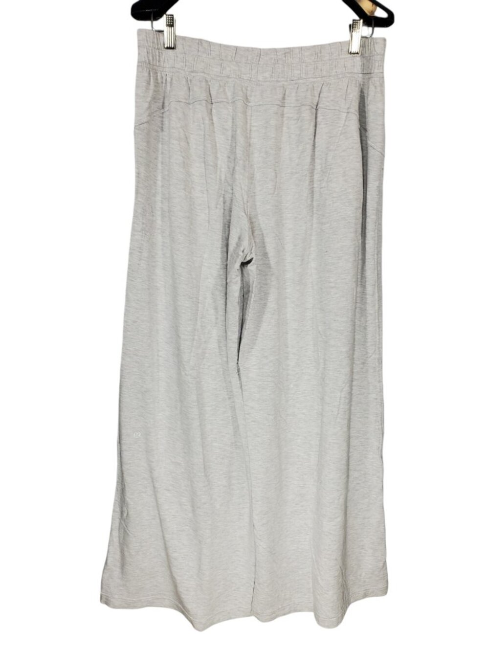 Lululemon Wide Leg Yoga Pants Women's L Heather Gray Lounge Travel Baggy - Picture 3 of 6